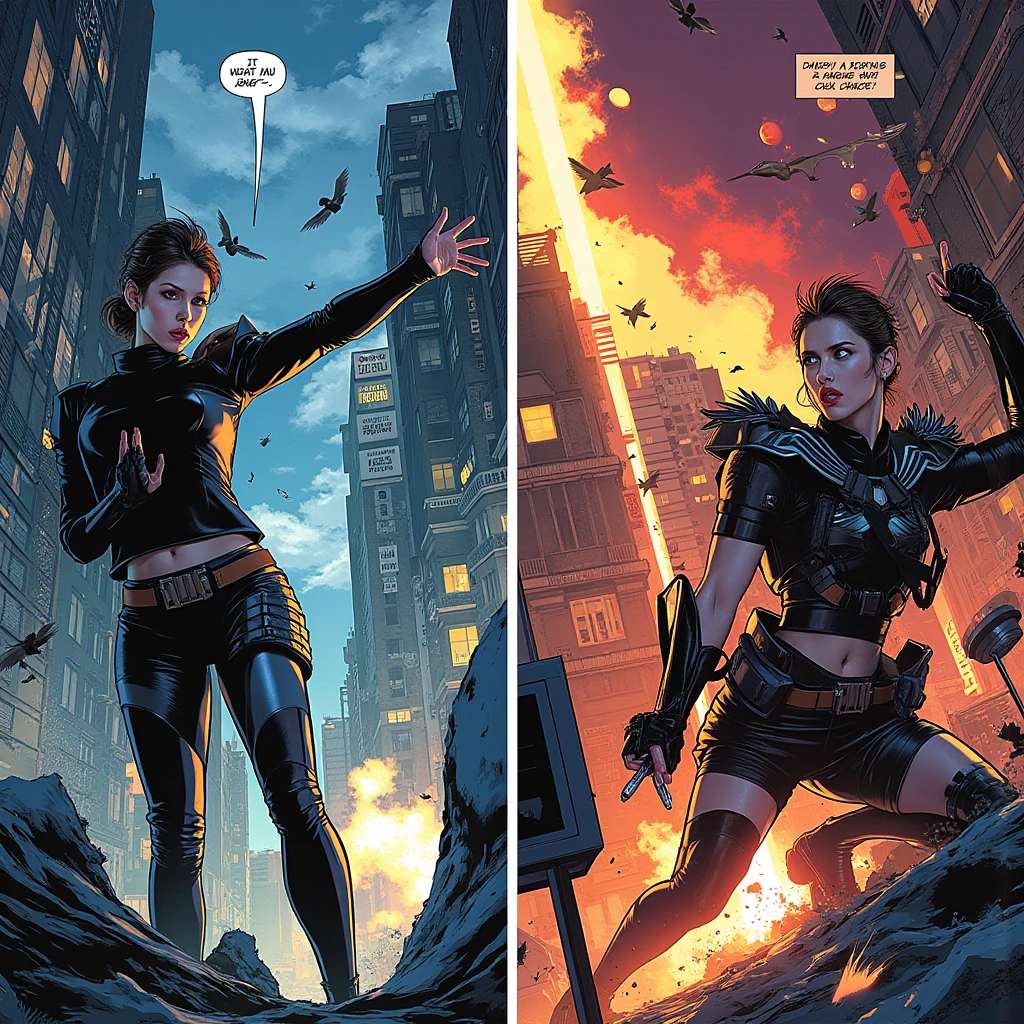 monochrome comics,<lora:theOldShadowRunStyles_1990sV10_LoRA:0.6>, a woman in a fight in the dark city theOldShadowRunStyles,masterpiece,best quality,high quality,<lora:GoodHands-vanilla:1>,