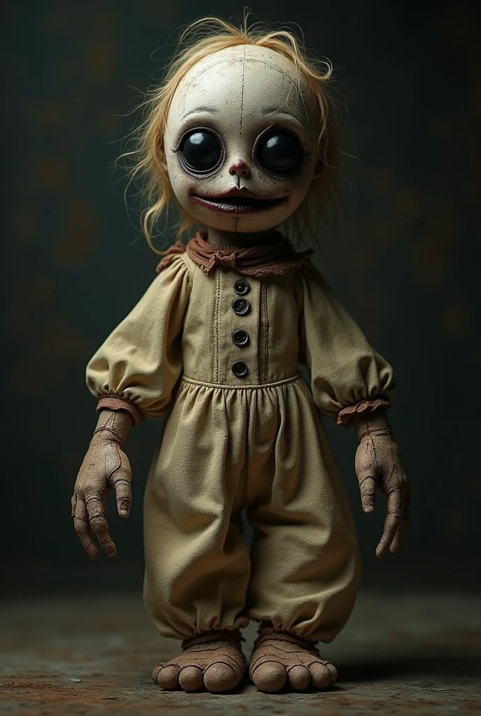 A real scary and disturbing doll. It is prepared for Halloween and to scare young and old