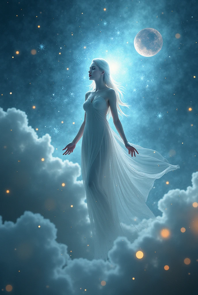 Stars and is flying on the sky