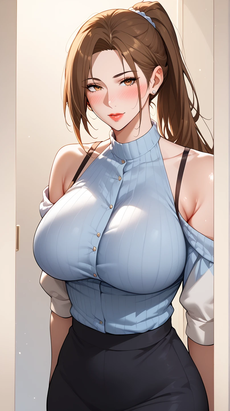 (Best quality,4K,8K,A high resolution,tmasterpiece:1.2),ultra - detailed,(actual,realistically,realistically:1.37), Ultra HD face, Rosa, Rosa, Brown hair, twice as good, doughnut hair bun, hair-bun, eBlue eyes, hair between eye, dual horsetail, (:1.2), with her mouth open,
break pantyhose, pantyhose under shorts, raglan sleeves, a skirt, Yellow skirt, white  shirt, blue sleeve, longer sleeves, Sun hat,
BREAK LOOKS AT THE AUDIENCE, upper part of body, Full body lesbian,
BREAK outdoors,
off and on (tmasterpiece:1.2), Best quality, A high resolution, Unity8k wallpaper, (illuminations:0.8), (beautidful eyes:1.6), Extremely detailed face, perfect litthing, extremely detremely detailed CG, (perfect anatomia), Fair and translucent skin, oppai, pubic hair very large, humongous large breast, Crazy expansion, Larger than shoulder blade, Thin waist and thick hips, Fitness model, Ruddy cheeks, breath through, sweaty, drenched all over the body