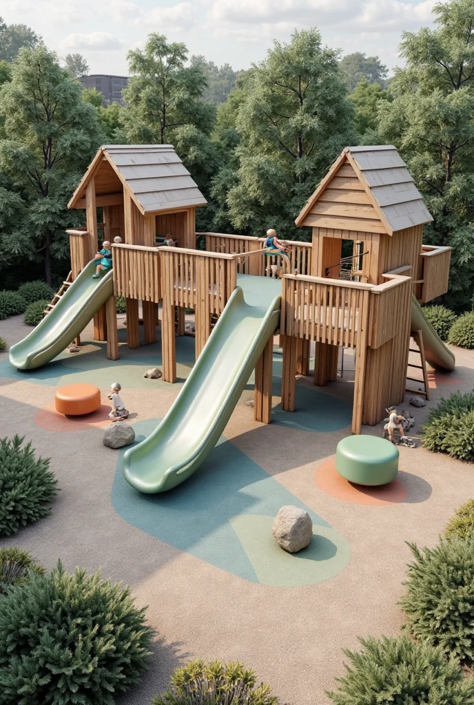 Create an image of children building a wooden fortress in a spacious backyard, with realistic details that portray the fun and imagination involved in the activity.best quality,very detailed,ultra realistic 8k --auto --s2