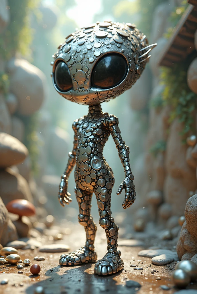 reality-shot, realism, realistic photography of a cute alien lifeform covered with galactic dust, time-bending art gallery, intricate details, ultra sharp, gothic <lora:ral-dscbll:1> ral-dscbll