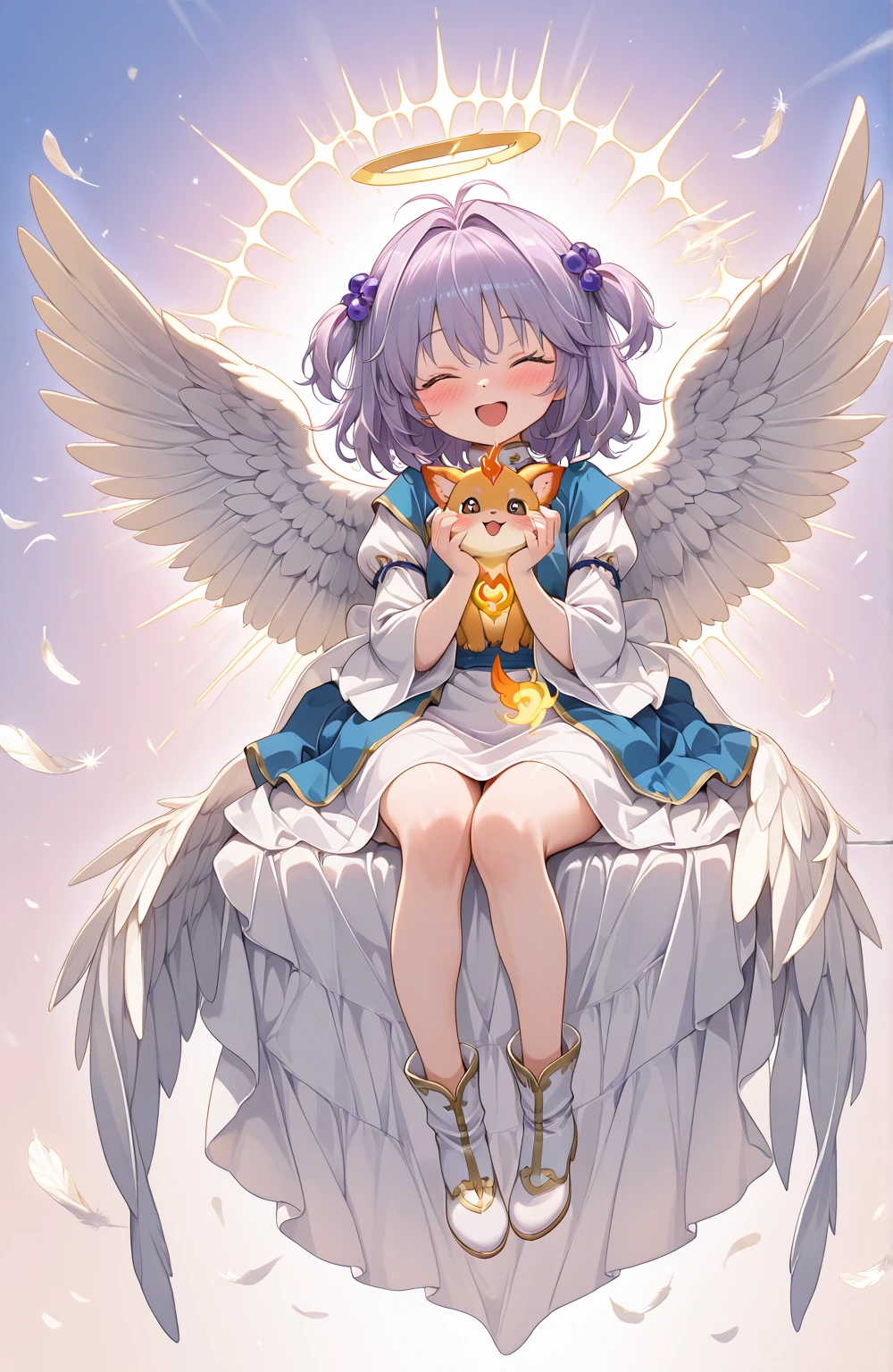 Guardian Angel and the Divine Flame, amazing and shocking image - SeaArt AI