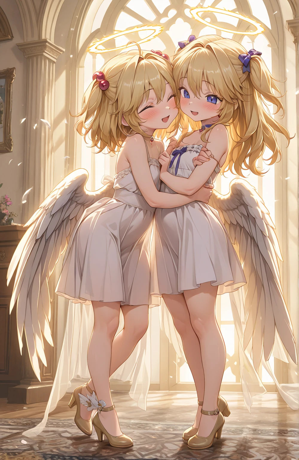 (masterpiece, best quality:1.3),(16k, highres:1.3) An angelic hug, so tender and enveloping