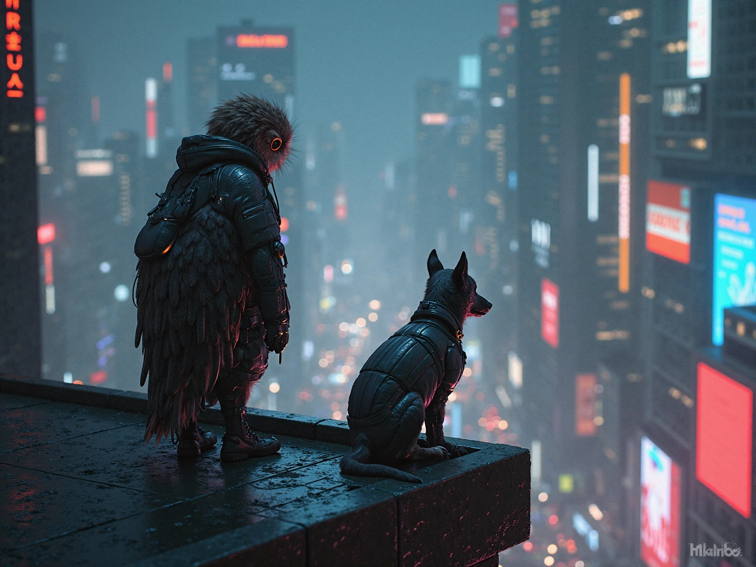 Photo inspiration: Fresh Look at Perched High Above The City The Owl And The Cyber