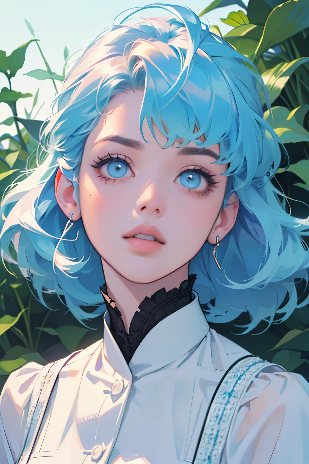 (masterpiece, best quality:1.3), (flat color:1.3), (colorful:1.3), viewers, 1 girl, Alone, floating colorful water, (2D:1.3), SD_Vapor Wave,