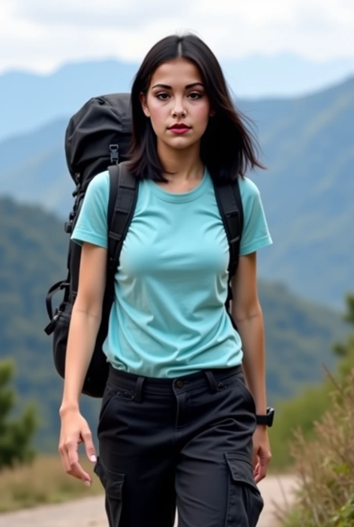 (Influencer_Detailer_by_Stable_yogi)
(influencer-close-up-shot-by-stable-yogi)
(Instagram_Influencer_17_By_Stable_Yogi)
(black_long_wavy_hair_black_eyes) Highland heath, (waterproof anorak and walking trousers:1.2), photographing landscapes, late morning