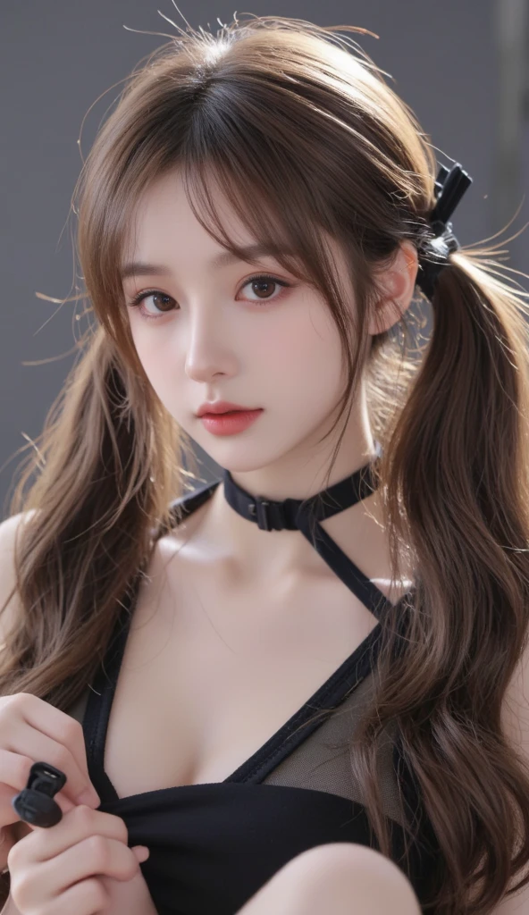 Best Quality Detail:1.2, realisitic, 8K UHD, hight resolution, 1girl in:1.2, The ultra-detailliert, High quality textures, intricate detailes, detaileds, Very detailed CG, High quality shadows, Detail Beautiful delicate face, Detail Beautiful delicate eyes, depth of fields, Ray traching, in her 20s, Pretty Kpop Girl, Korean Urzan Face:1.1, Slender face, ulzzang -6500-v1.1:0.6, pureerosface_v1, gloweyes, teak, Glossy lips, perfectbody, a choker、cleavage of the breast、 Brown hair、poneyTail:1.1, Street, Particle, look at viewr, Photorealsitic:1.4, ultra-detailliert, photos realistic, 4K 8K UHD Full Color RAW Photos, Fuji Film(Medium format:1.2), Hasselblad:1.2, Carl zeiss:1.1, Incredible dynamic range photography(UTIL_Art by Smoose-768:1.1), hight resolution, High pixel count, clear details, crisp image, Natural color reproduction, Noise Reduction, High fidelity, qulity, Software Improvements, Upscaling, Optimized algorithms, Pro-level retouching、((Shibuya, tokyo prefecture))、On the way to shopping、((Fashionable clothes with a very high design))、graphic t-shirt: Art and Logos、Graphic T-shirts printed with anime characters are trending.、Used for unique styling
