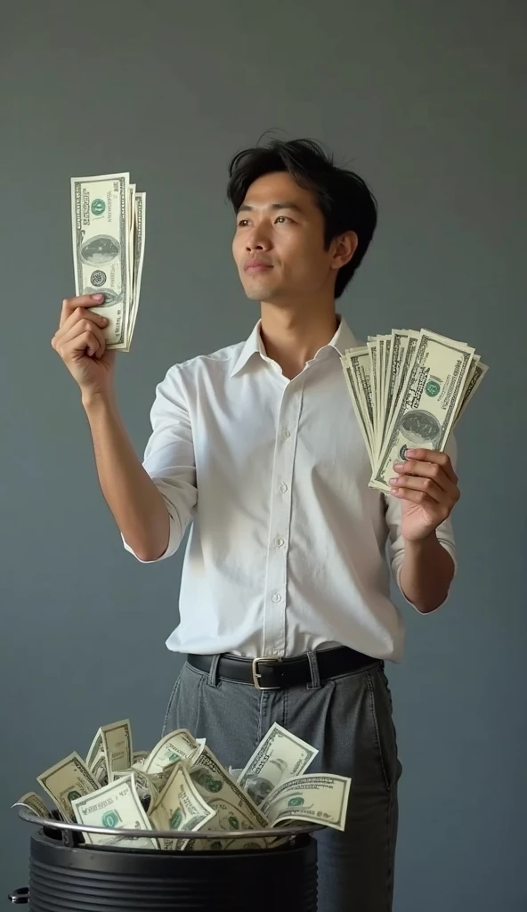 173 cm ingineer with dollar in hand