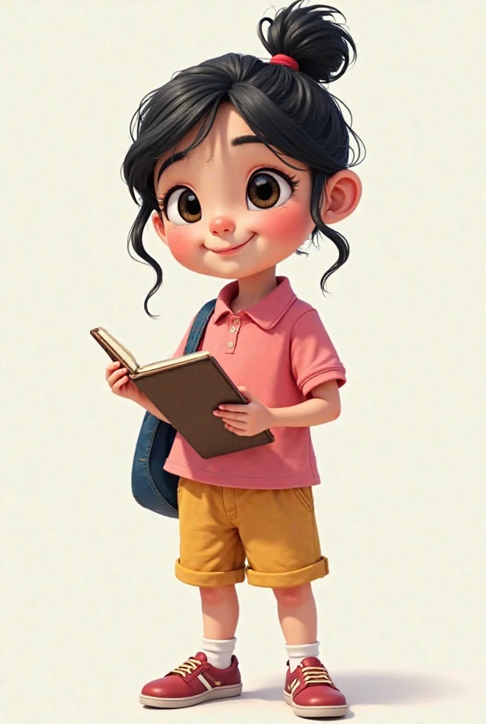 Anime - figura de estilo de uma menina, alegre , Holding a book with two hands, render de uma menina anime 3d bonito, Personagem pequeno. Motor Unreal 5, Estilo anime 3D realista, anime estilo 3d, kawaii retrato realista, Personagem 3d realista, 3 d anime realista, Personagem altamente detalhado, painting digital adorable, 3 d render arte do caractere 8 k