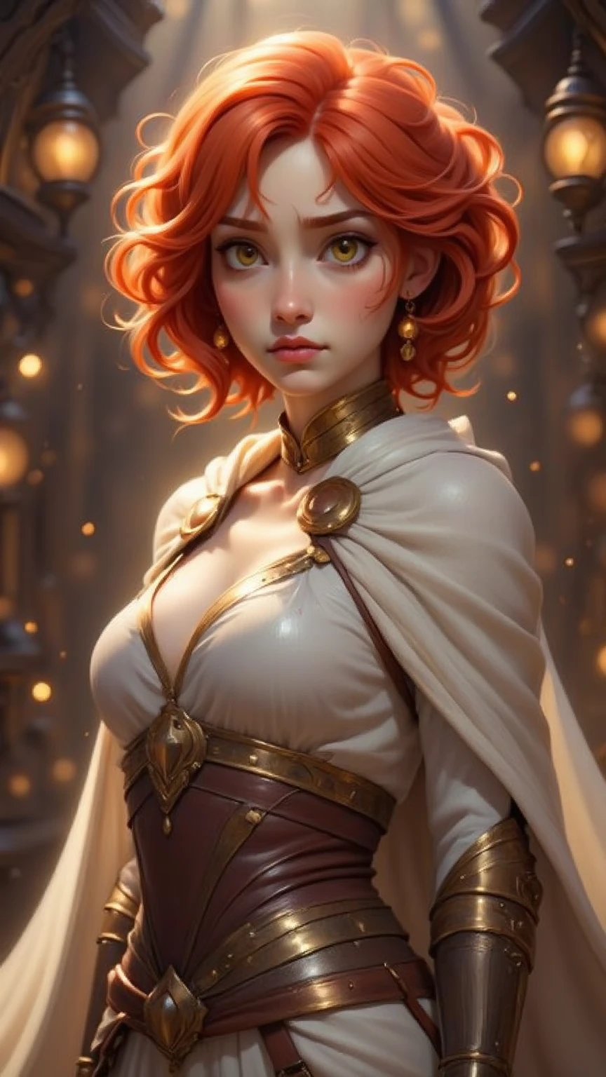 Highest quality, (dramatic lighting:0.7), masterpiece, high angle shot, RAW photo of (pale 21 year old woman with short hair, looking up at the viewer), cute, (wearing Tattered combat fatigues, Disheveled), (sitting inside a tank), portrait, perfect face, alluring eyes, vivid detail, (highly detailed skin), freckles, sfw, (blue tint:0.6), (dirty:0.8), (bloody:0.7), key lighting, (backlighting:0.5), medium depth of field, photographed on a Canon 5D, 50mm lens, F/4 aperture, (hyperdetailed, intricate details), sharp focus, muted colors, 8k, absurdres, 8mm film grain, war photography , gigantic breasts, abundant amount of cleavage ,surrealist proportions, clothes on, sfw