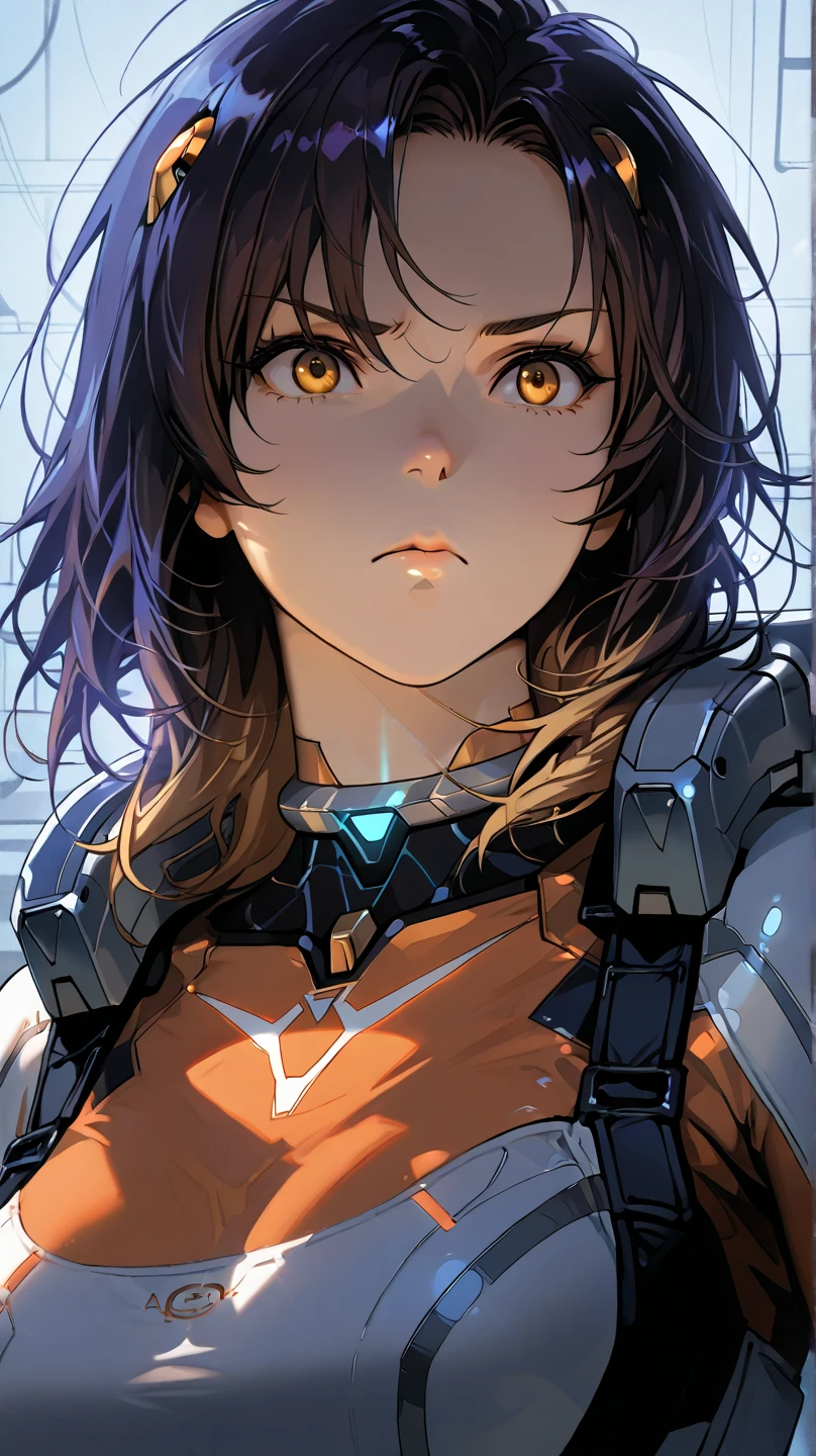 Concep ART, Character, One girl, female focus (brown hair, blue eyes, long hair), boku no hero academia, Injury, masterpiece, highest quality, so beautiful, Absurd