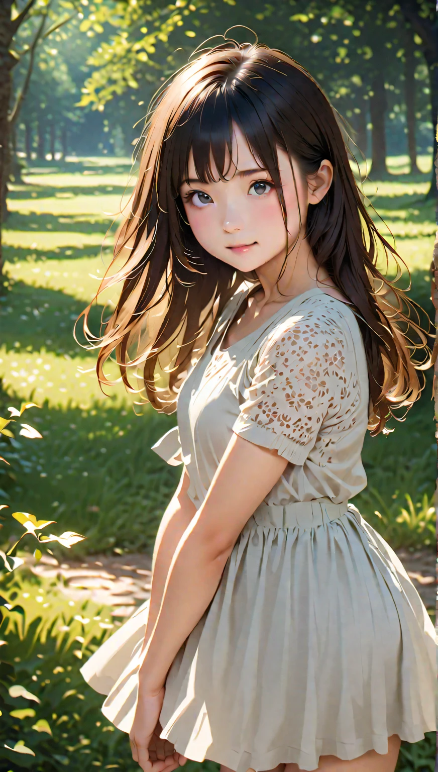 A girl on a meadow,Many stars shining in the wide sky,Shining Star,milky way,full moon,I look up and see,Wildflowers are in full bloom,Pure World,masterpiece,Highest quality,最高masterpiece,Detailed anime art,Digital Art,