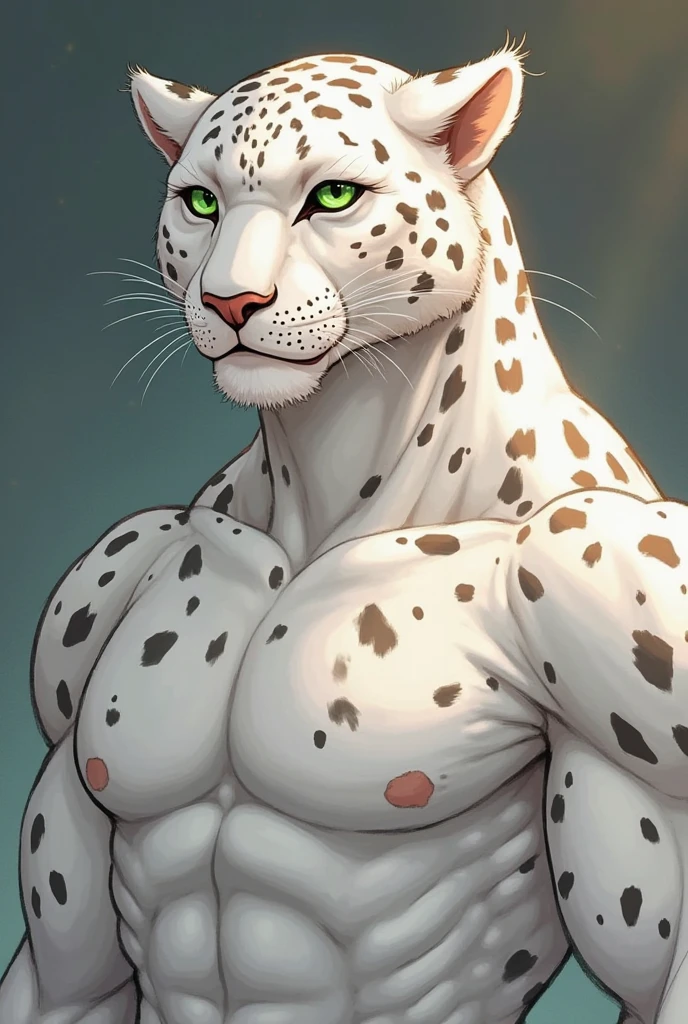 by taran fiddler, solo, male, felid, arctic tiger, white fur, (hair, short hair, white hair), black stripes, green eyeluffy), muscular, smirking, nude, big balls, veiny penis