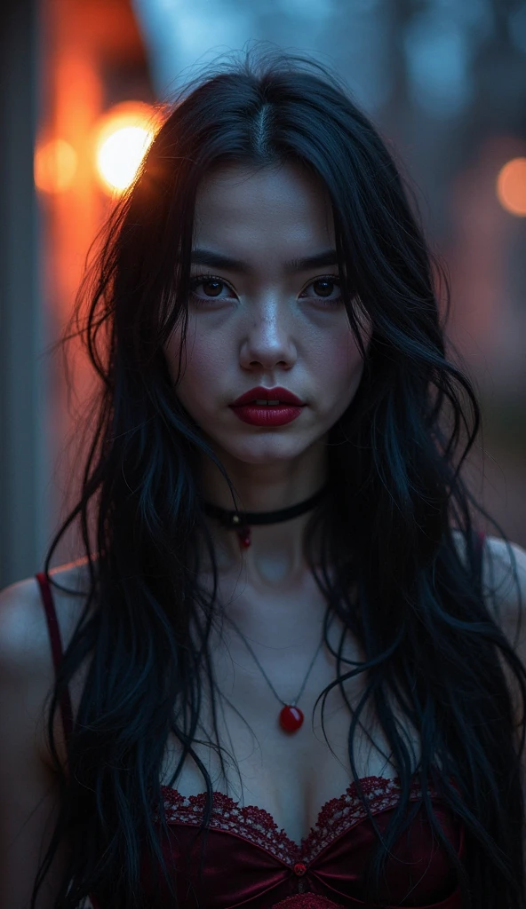 Chinese, very cute beautiful woman, killer breaking neck of a boy blindfold bloody mouth vomit sadism