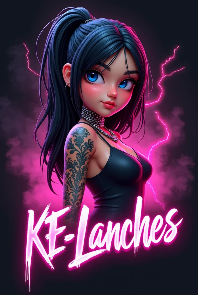 muscular female warrior holding hilt of katana, perfect face, diadem, detailed neon tattoos, black halter top, purple hair, abs, cinematic, blush, stunning, athletic, strong, agile, highly detailed, psychedelic, digital painting, artstation, smooth, hard focus, illustration, art by jessica rossier and and brian froud