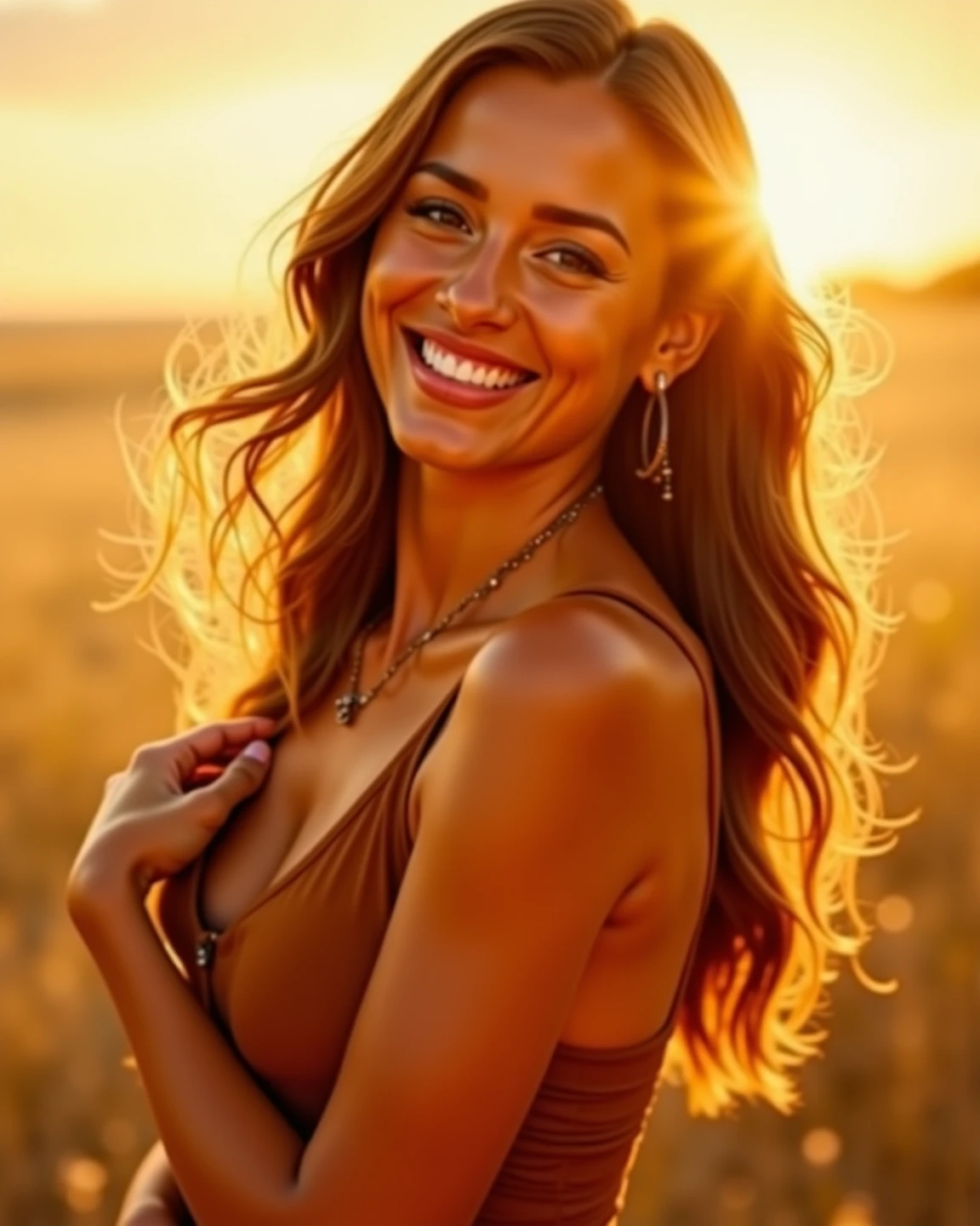 Highest quality,4K,8k,High resolution,masterpiece:1.2,Very detailed,Realistic:1.37,Portraiture,colorful,Soft Light,Russian women, ((Moai statue of Easter Island, Chile)),((standing in middle of Moai statue of Easter Island)), Flowing Hair,Beautiful attention to detail,Beautiful lip detail,Long eyelashes,Natural Beauty,Fresh and vibrant, (Wearing a black bikini),Pure Happiness,Serene atmosphere,Refreshing mist,Peaceful scenery,Harmony with Nature,Silhouette against the sun,Fascinating landscape,Romantic atmosphere,((smile:1.2)),((Full Body Shot))