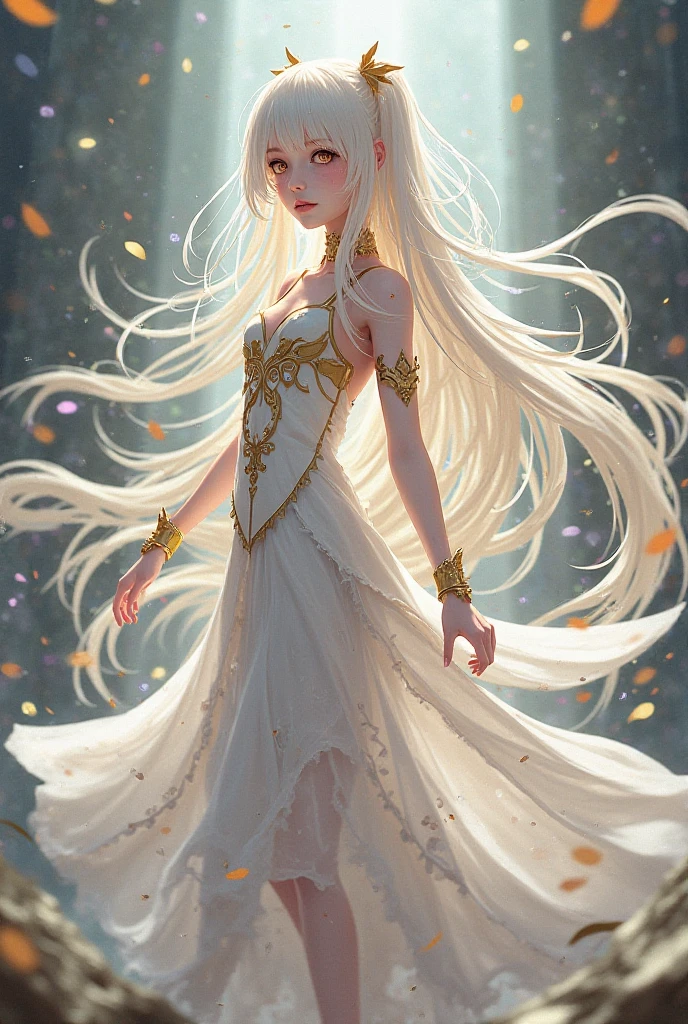 Beautiful girl in a transparent gray robe standing in a dark forest, Magnificent style, Octane Rendering, Desert Composition, Beautiful Face, Detailed face, Surreal, Oil on canvas, Awards, artwork, Art Station Trends, Studio Ghibli, Close-up of a girl