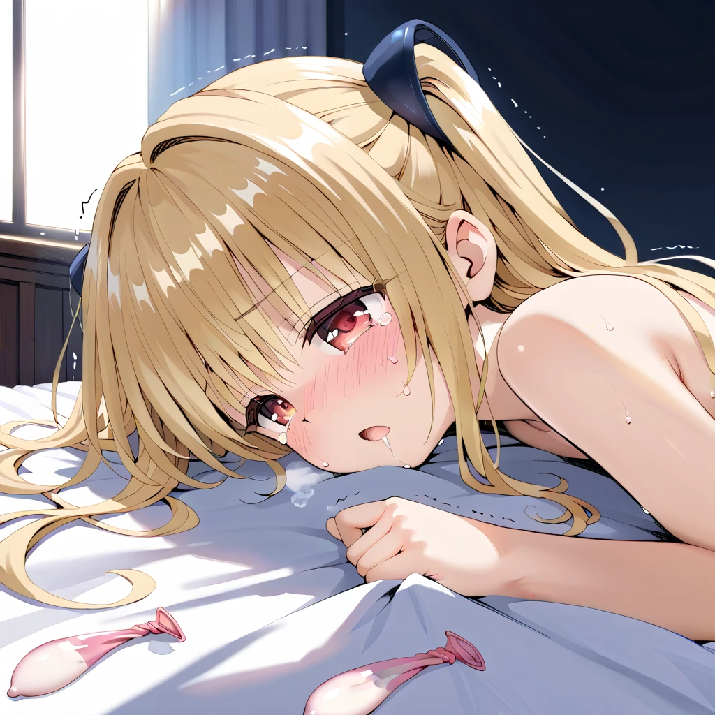 NSFW,masterpiece,Highest quality,High resolution,Super detailed,oshino shinobu \(Bakemonogatari\),Golden Eyes,Blonde,Long Hair,High-quality sexy lingerie,Love Hotel at Night,bedroom,Bright room,(Oho face),Embarrassed,Estrus,Sweat,fear,blush,(Leg spread),orgasm,Climax,(Squirting),(Ahegao),Roll your eyes、squint,One man,Having sex,Orgy,Creampie,