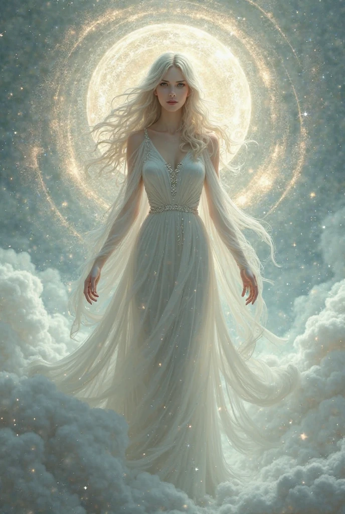 person with white dress mythology