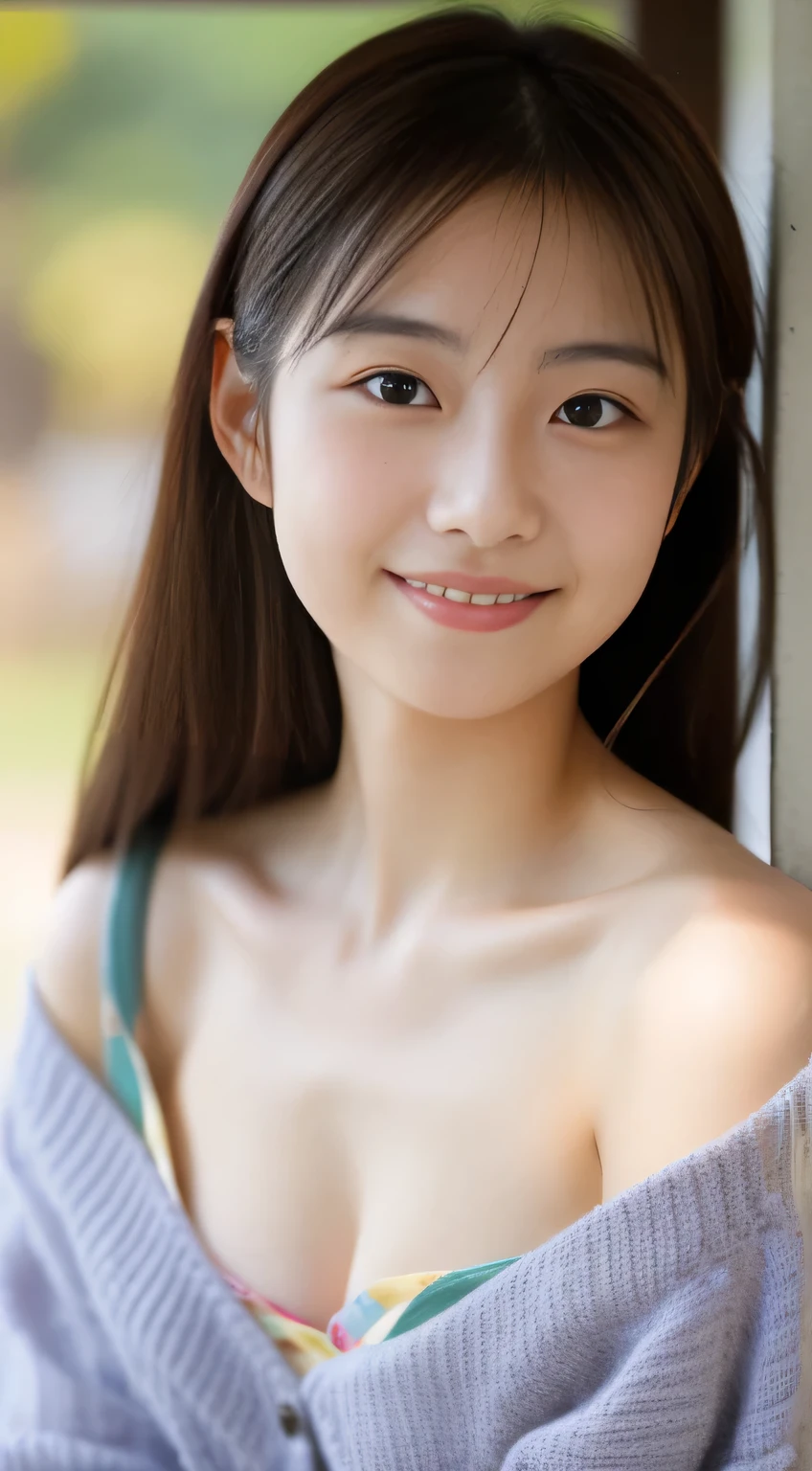 (((13 years old)))、(((A charming face)))、(((Young face)))、(((beautiful girl)))、(((A beautiful woman)))、Beautiful woman、Cute woman、((Innocent face))、((Smile))、((Ultra-detailed face))、((Detailed lips))、((Detailed eyes))、((double eyelid))、(((Beautiful Face)))、(((Beautiful, well-shaped eyes)))、(((Beautiful, well-shaped lips)))、Very Short Hair、ponytail、Pixie cut、BREAK、BREAK、(((Wearing a costume from Ojamajo Doremi)))、Wearing colorful costumes、Off the shoulder、BREAK、8 heads、(((slender)))、(((Slim body)))、(((Thin body)))、(((Slim woman)))、(Flat Chest:1.5)、BREAK、Photographic quality、Natural light、(フォトRealistic:1.4)、(Highest quality:1.2)、(Ultra-high resolution:1.2)、8K、RAW Photos、Realistic、High Detail、Film Grain、Detail Skin、Symmetrical、Delicate skin、Real human skin、pores、Super detailed、Detailed、(masterpiece : 1.2)、Thin face、Sharp Face、Small Face、Small face、Narrow shoulders、Small shoulders、Small shoulders幅、Slim shoulders、Narrow shoulders幅、Beautiful Japanese Woman、Beautiful Korean Woman、Slim womanモデル、Young Gravure Idol、Realistic young gravure idol、Young Sensual Gravure Idol、Young Pretty Gravure Idol、Japanese Model、Young Gravure Idol、(From the knee up) 、arms behind back:1.3