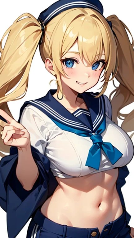 masterpiece、Highest quality、High resolution、One Splatoon girl、AS-Adult、Laughter、（Tsundere）、Golden Eyes、blush、Golden ponytail tentacle hair、shirt、Skirt、（(Huge boobs、Cleavage)）、Chirarizum、((Japanese high 、White Sailor Suit))、Seraphim、Summer clothes、Full body portrait、Real Anime、3d、school、In front of the school gate、Situational Art、