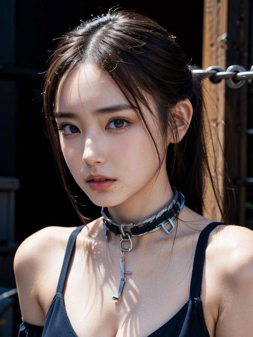 (41k4:0.7), (aika-sawaguchi:0.3), masterpiece, Best Quality, 8K, Raw photo, (wearing sailor school uniform:1.5), top-notch quality, masterpiece, (full body shot:1.5), (exceptionally detailed RAW color photo, professional-grade photograph), (rope bondage:1.5), (tied up with rope:1.4), (facing viewer:1.5), (looking at viewer:1.4), (Realistic, Photorealistic:1.37), (highly detailed skin:1.2), Ultra-high resolution, (lens 50mm), (masterpiece, top-quality:1.3), (hyper realistic:1.35), (Photorealistic:1.45), (Realistic:1.4), solo, (1 pretty Japanese girl), 21 years old, Japanese idol, supermodel, pale skin, (slim:1.3), (slim body:1.25), (slender body:1.25), (narrow waist:1.35), pretty face, (large breasts:1.15), (deep cleavage:1.4)