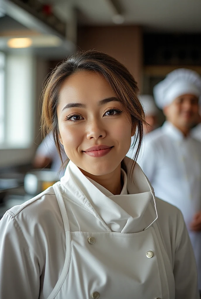 A beautiful Asian girl wearing a hijab is being milked with a cow's milking tool and the tool is attached to her breasts, and makes the girl look very painful 
