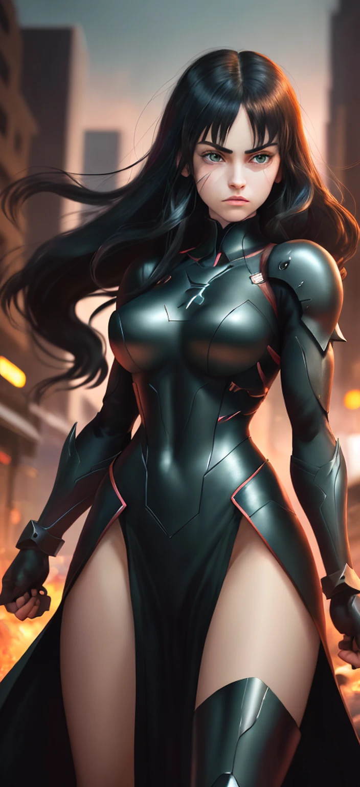 (Highly detailed CG Unity 8k wallpaper,masterpiece, Biological, whole body),(Best lighting, Best Shadow, Very delicate and beautiful),(One girl),blue eyes, Big Breasts, Black Hair,Red and black off-the-shoulder SF bodysuit,Neck Seal,High-tech sci-fi corridor, Dynamic pose, Detailed Machinery, Sleek design., {{An extraterrestrial lifeform preys on girls and takes their place、Her breasts are bigger than a real girl's}}, Unknown sensation, Feels good, Vigorous movement, more, instinct, Female fall, Bouncing chest, loose, loose, He hides the bones of the girls he preys on in his locker., NSFW
