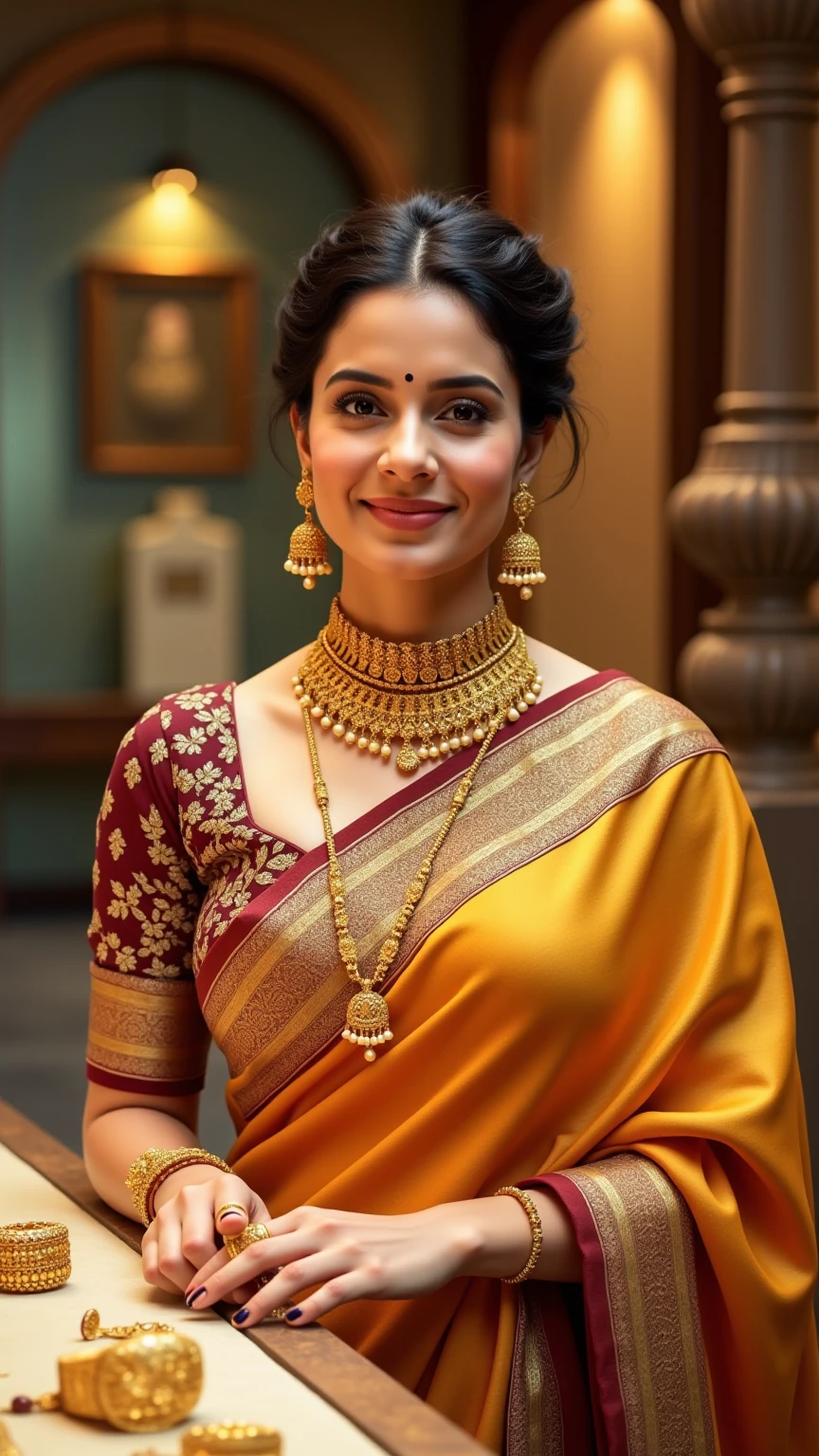 Bhabhi in curvy saree