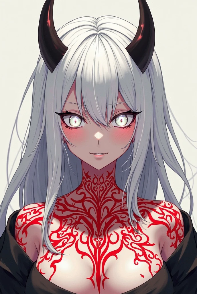 ((Masterpiece: 1.4, Best Quality))+,(Ultra Detail)+, Official Art, Unity 8k Wallpaper, Ultra Detailed, Beautiful, High Quality, Beautiful, Masterpiece, Best Quality, portrait , White Background, silver Straight Hair, Gloomy Eyes, Be, White Theme, fangs ,vampire, red eyes, cat ears