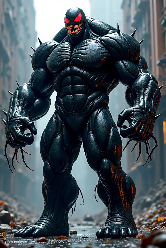 (draconic alien biomechanical succubus with carnage & witchblade physique:1.5), (megan fox as a muscular alien draconic biomechanical demonic woman with flayed skin, gigantic horns, & necrotic metallic muscle:1.5), (witchblade muscular anatomy:1.25), (perfect fingers:1.25), ((wide shoulders & upper body:1.25)), (very skinny legs:1), (huge muscular arms:1.25), (ten pack abs:1.25), (full body view:1.25), choker, detailed eyes, (looking at viewer), (smile:1.25), (blank dark background:1.25), in the art style of H.P. Giger, (beautiful girl face:1.25)