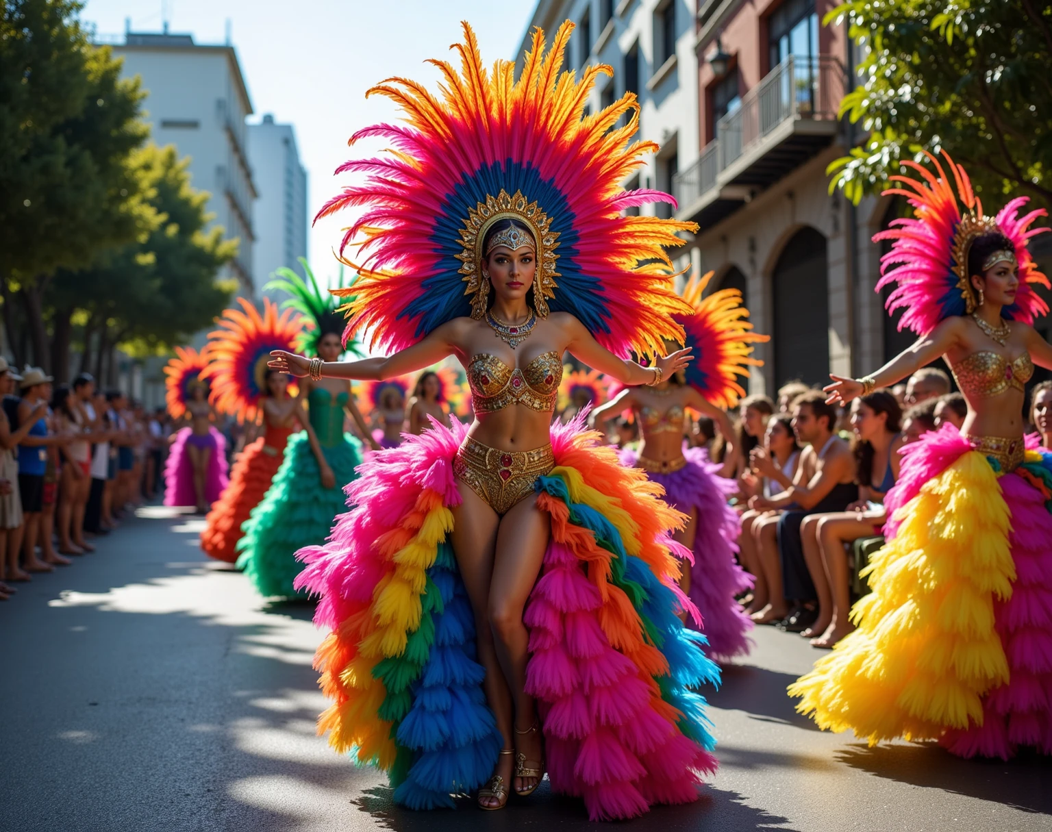 a very colorful frevo party
