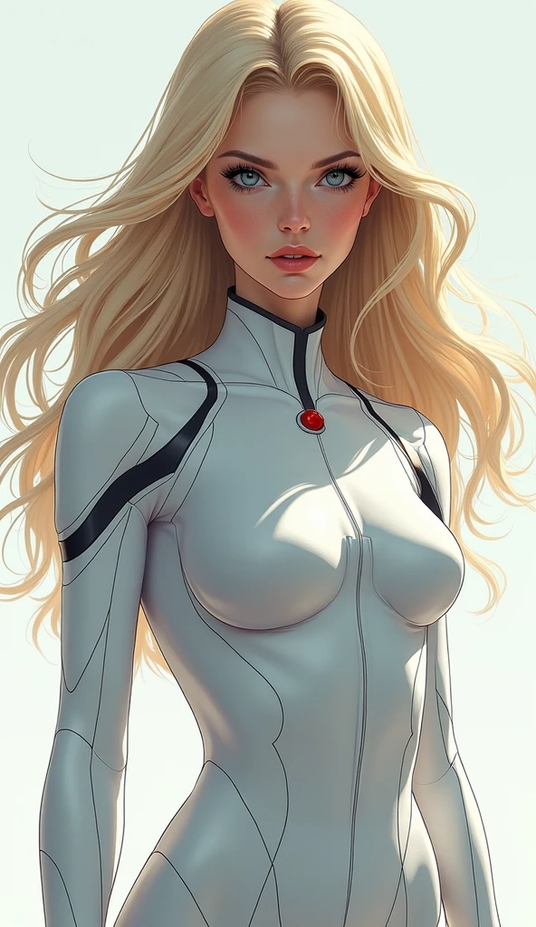 Margot Robbie, A closeup of a woman in a white outfit posing for a photo, extremely detailed Artgerm, model IG | artgerm, power girl, by Ross Tran, artgerm julie bell beeple, superhero body, ross tran!!!, trending artgerm, wlop and artgerm, ross tran 8 k, as seen in artgerm