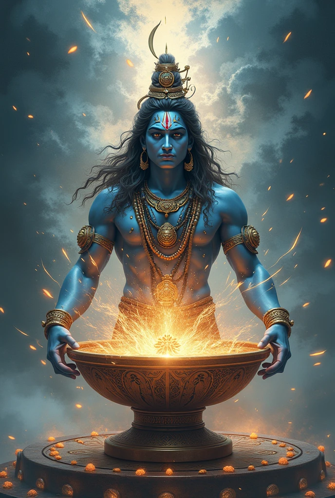 Lord shiva in kalash 