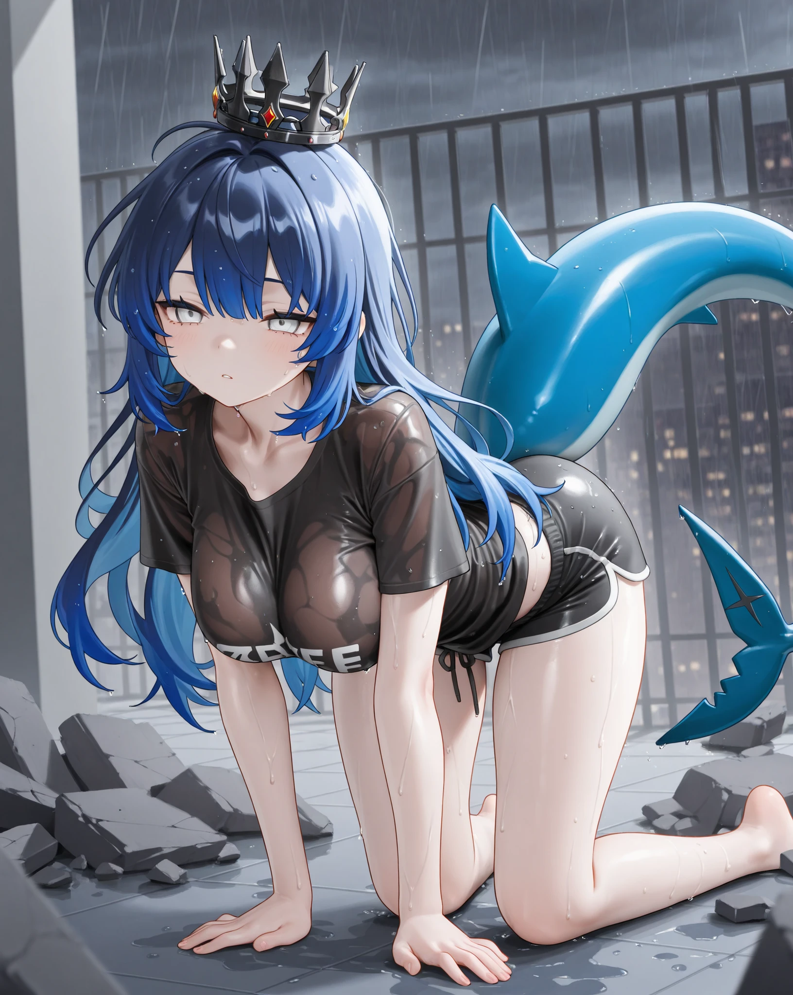 ((Highest quality)), ((masterpiece)), ((detailed)),(Browsing Caution){{nsfw}} ((delicate)) (Beauty)Wet and see-through Hot and glowing skin (Sujiman) Arknights (Rape to girl) Dirty place rape of tentacle creature (Museum) (Constraints) (imprisonment)((Iron bars)) handcuffs