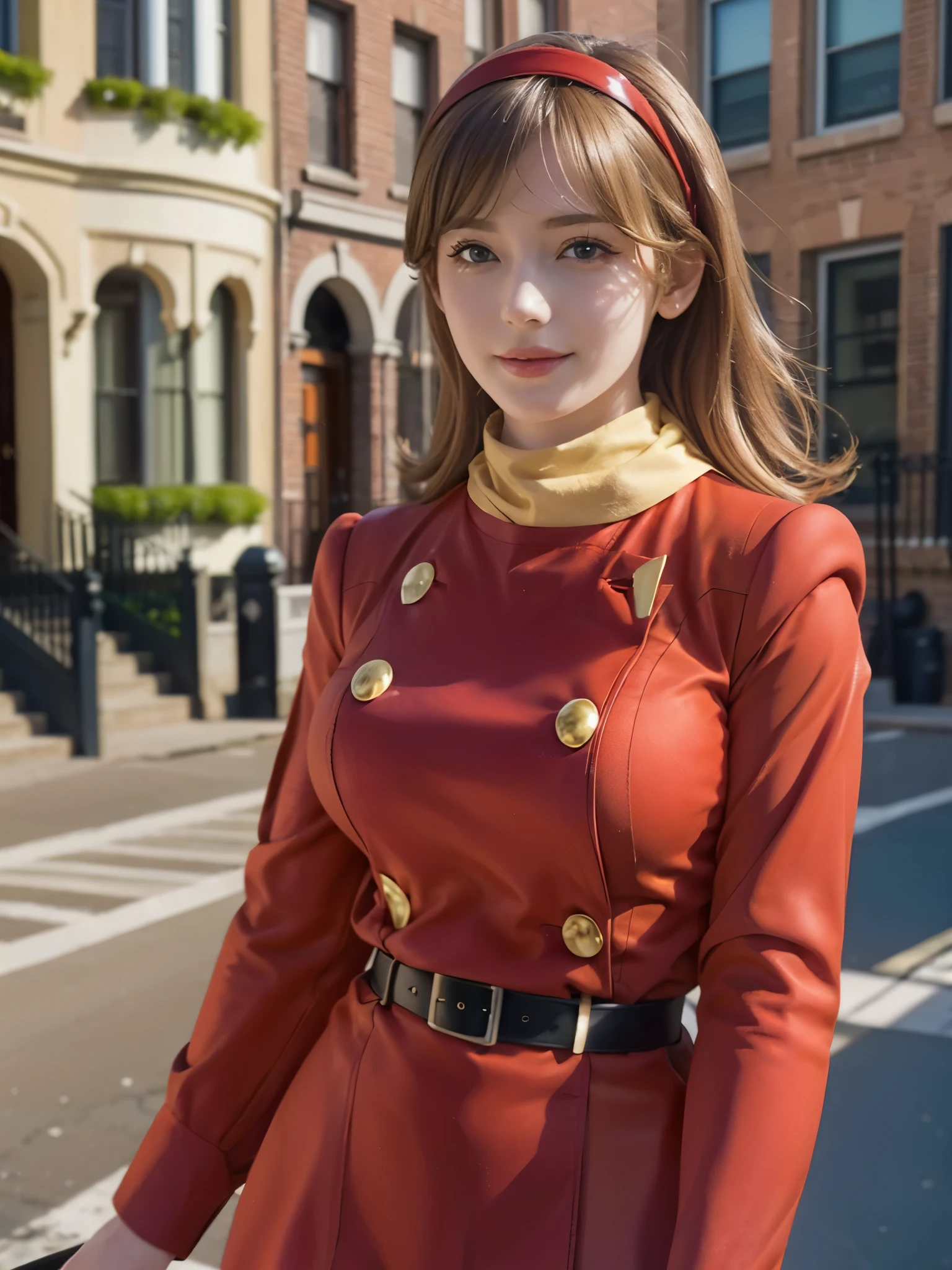 1girl, Alone, (cute Japanese girl), 18yo, Young female, Low Height, slim body, (smile:1.2), Looking at camera,
break
(upper body:1.3), (portrait:1.2), crossed legs, Seductive pose, arm support on windowsill, dynamic pose,
break
Professional photo-realistic images, (16k, RAW photo, best quality, masterpiece:1.2), (realistic, photo-realistic:1.4), (extremely detailed 8k wallpaper), sharp focus, depth of field, blur background, bokeh, cinematic lighting, soft light, High resolution 16k close-up of human skin,
break
perfectly round breasts,
break
cyborg003, FrancoiseArnoul, medium hair, red hairband, (red uniform:1.3), long sleeves, belt, (red pants:1.3), black boots, yellow scarf,
break
arafed row of brownstone houses in the city, brooklyn, victorian architecture, harlem, lush brooklyn urban landscaping, manhattan, savannah, ornately detailed, schomburg, victorian buildings, elegant highly detailed, new york back street, elaborate details, very ornate, city, tall terrace, tenement buildings, getty images, moroccan new york city street, elaborate detail,