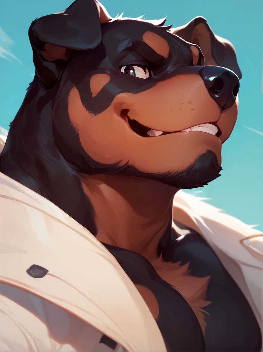 By null-ghost, masterpiece, best quality, furry, Rottweiler, dog ...