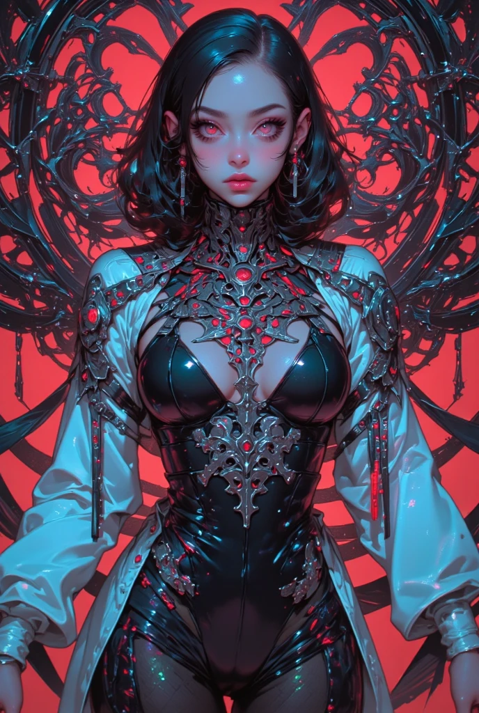 (masterpiece,Highest quality,Highest quality,Official Art,Beauty and aesthetics:1.2),(1. Mechanical Girl:1.3),(Upper body only:1.4),Huge ,Severed from the neck(Exposing internal organs and mechanical entrails),Blood管,(Pierced the body:1.4 ),Very detailed,rich color details((Very detailedな)),(Very detailedなCGイラスト),((Very elegant and beautiful),(From the side From the side),(Machine made joints:1.2),((Mechanical Limbs)),(チューブに接続されたBlood管), (Mechanical vertebrae attached to the back),((Mechanical cervical vertebrae attached to the neck)),(sit),Expressionless,(Wires and cables attached to the neck:1.2),(Overhead Wires and Cables:1.2)(Character Focus),sf,White Background,(Blood:1.5),