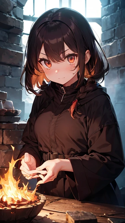 NSFW, 1Woman, ((best quality)), ((masterpiece)), (detailed), beautiful face, (((angry expression))), (defiance512:1.2), (((short hairstyle))), (((brown dress outfit))), (((plain sky background))), big brown eyes, ((blush cheeks)), evil grin dominant expression, (((standing arms crossed pose))), (((brown hair colour))), (((bright glowing hypnotic brown eyes))), (((skinny figure))), intense seductive gaze, contrasting soft skin, (lighting:1.2), 4:3 aspect ratio, full body, medium-size concealed
