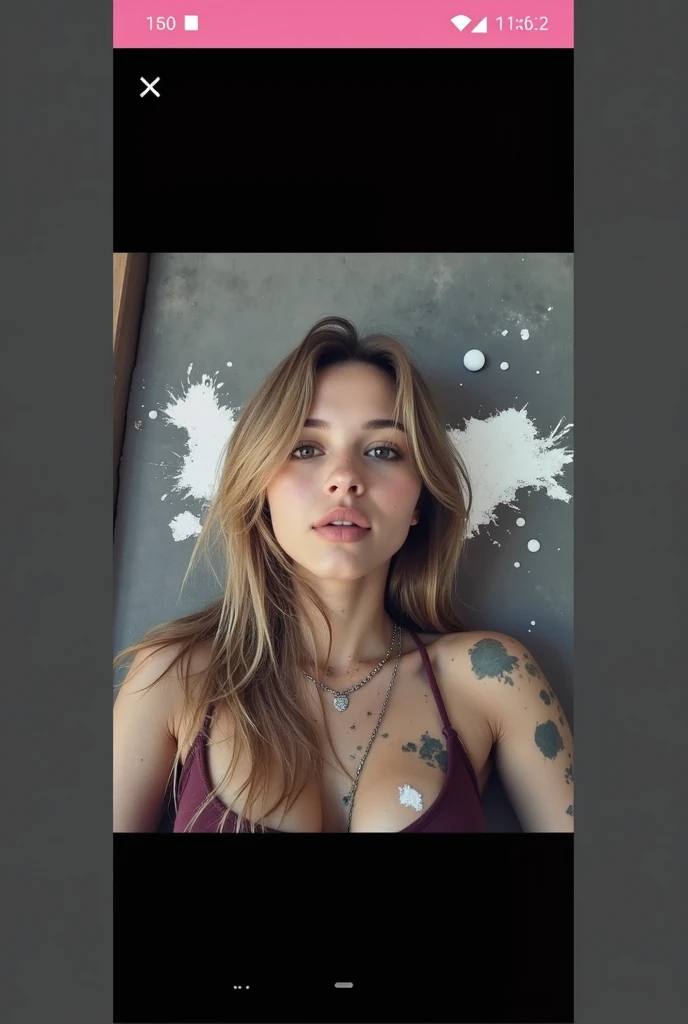 absurdres, foto RAW, mais alta qualidade, (obra-prima: 1.3), foto de cor RAW de alto detalhe, foto profissional, unidade de papel de parede CG 8k extremamente detalhada, foto-realista, realista, foto RAW, obra-prima, melhor qualidade, highres, illustration, 1girl, 16 ANOS, baixinha, tiny girl, magra, branca, ruiva, cabelo vermelho, cabelo ruivo com cachos, cabelo ondulado, curly hair, Average length, cabelo preso, pernas finas, rosto lindo perfeito com sardas, cardune lips, belos olhos realistas, olho direito verde, olho esquerdo azul, heterocromia, pale skin, textura de pele detalhada, seios planos, seios muito pequenos, bunda pequena. Rosas vermelhas tatuadas nos ombros, tattoos of pagan symbols on the forearms and hands. Corpo magro, esguio. Ruiva. Sorriso. Saindo do banho. Suada. Fazendo sexo oral. Estilo bruxa. Pagan style, Celtic, wiccan. Escocesa. She looks amazing. Tempos medievais. (Pintura corporal ao estilo dos pictos, colar com pingente de pentagrama, design detalhado), campo, fogueira, Stonehenge, noite.
