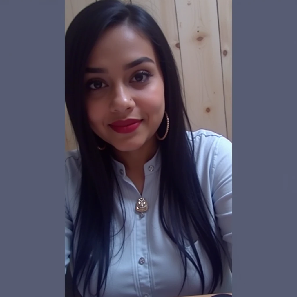 milekas, mujer latina tomandose una selfie en un balcon de un edificio