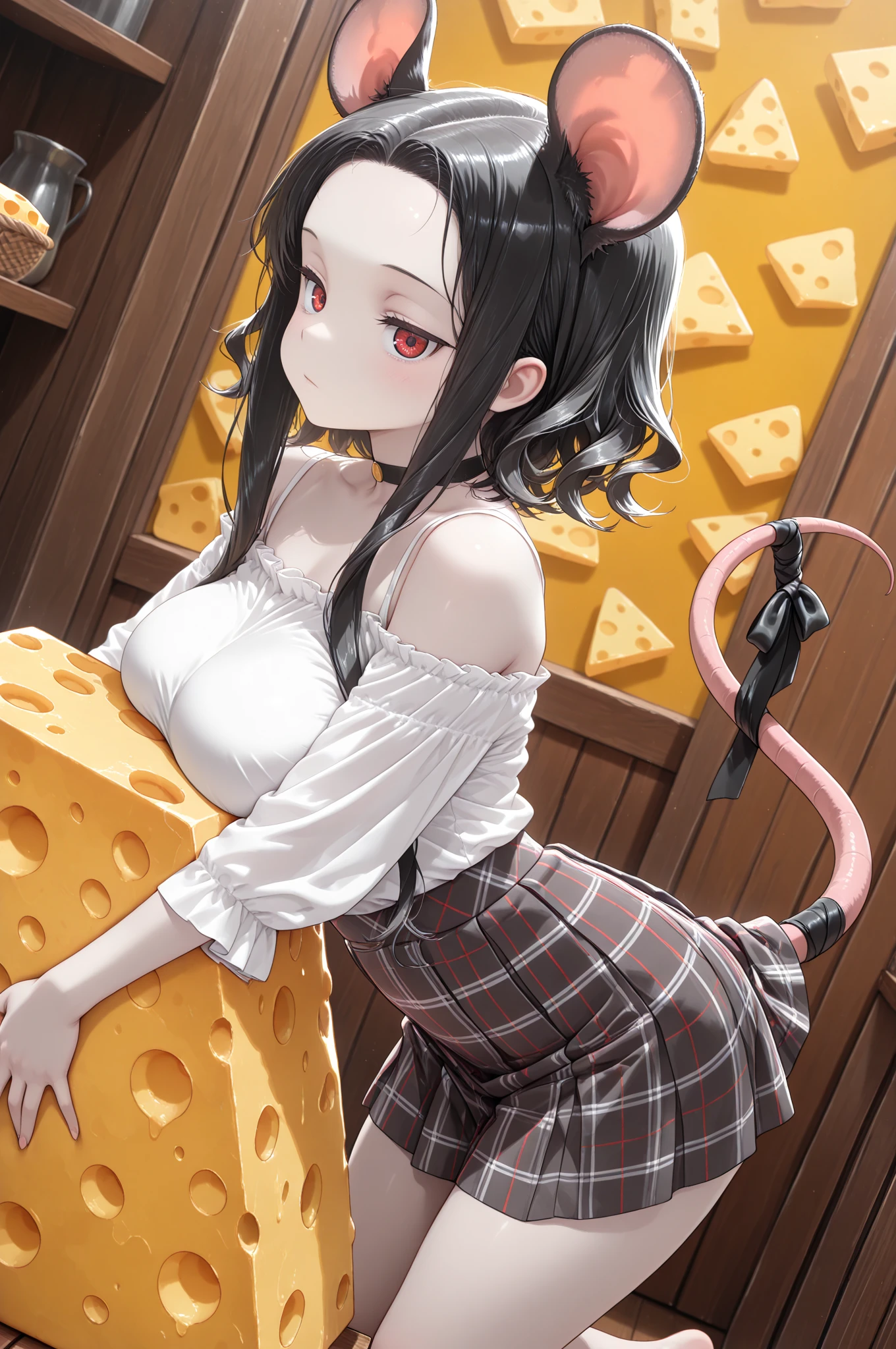 (strawberry:1.25), (1girl:1.5), (dutch angle:1.3), (from far:1.3), (fantasy background:1.4), (extremely detailed beautiful face, extremely detailed beautiful eyes:1.1), (nose blush:1.4), happy, small closed smile, ((pixar style:0.8) 26 year old sexy naked (cat girl:1.2), (short:1.3), (petite:1.3), (chubby:1.25), (medium breasts:1.4), dimples, freckles, warm auburn hair, pompadour mullet hair style, rich emerald eyes, (wide hips:0.8), thigh gap), <lora:Add Detail:0:hr=0.5><lora:Add More Details:0:hr=0.5>, <lora:epiNoiseoffset_v2-pynoise:2><lora:LowRA v2:0.65>dark theme, <lora:CelestialSkin-20_1.2+kionantArtistStyle_v10_0.6:0:hr=0.5>void cosmic body, <lora:borger-nvwls-v4:0.8> two-handed burger, borgar, eating, holding a huge burger with both hands