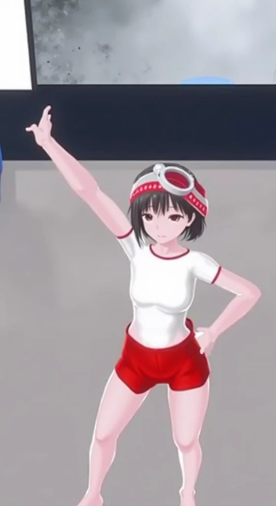 1 girl, alone, Masterpiece, the best_quality, photography, looking at camera, young adult guard, Tired expression, โปgameอน, โปgameอน (game), game freak, Nintendo, (porcelain skin), blue eyes, (black hair), (I'm busy in a ponytail.), black cardigan, Loose-fitting shirt, Black sweatpants, gen 3 โปgameอน, โปgameอน (organism), white skin, concrete background, lean against