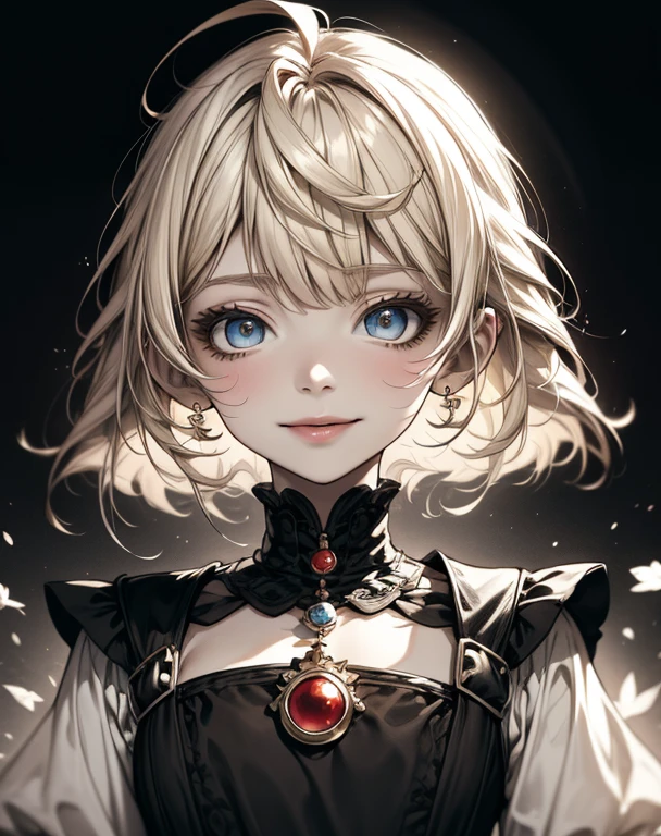 {(masterpiece,best quality, 16K portrait, UHD, extremely detailed the work, detailed beautiful face and eyes and skin and hair)}
BREAK {(Yoshitaka-Amano style)}
BREAK {1 woman, 30-yo,(2B of Nier-Automa:1.2), (lightbrown-lightwhite colored hair:1.4, short cut hair), (medium mouth),(narrow and sharp eyes),(attractive blue-glay eyes:1.4),(left-eye hidden by bangs:1.2),(slender body),(small breasts:1.2),captivating lips}
BREAK {(Nier-Automata-2B costume:1.2),(cleavage between breasts:1.2),(hairband:1)}
BREAK {(plain-background),(cast a shadow on the background)}
BREAK {(profile:1.2),(cowboy-shot)}