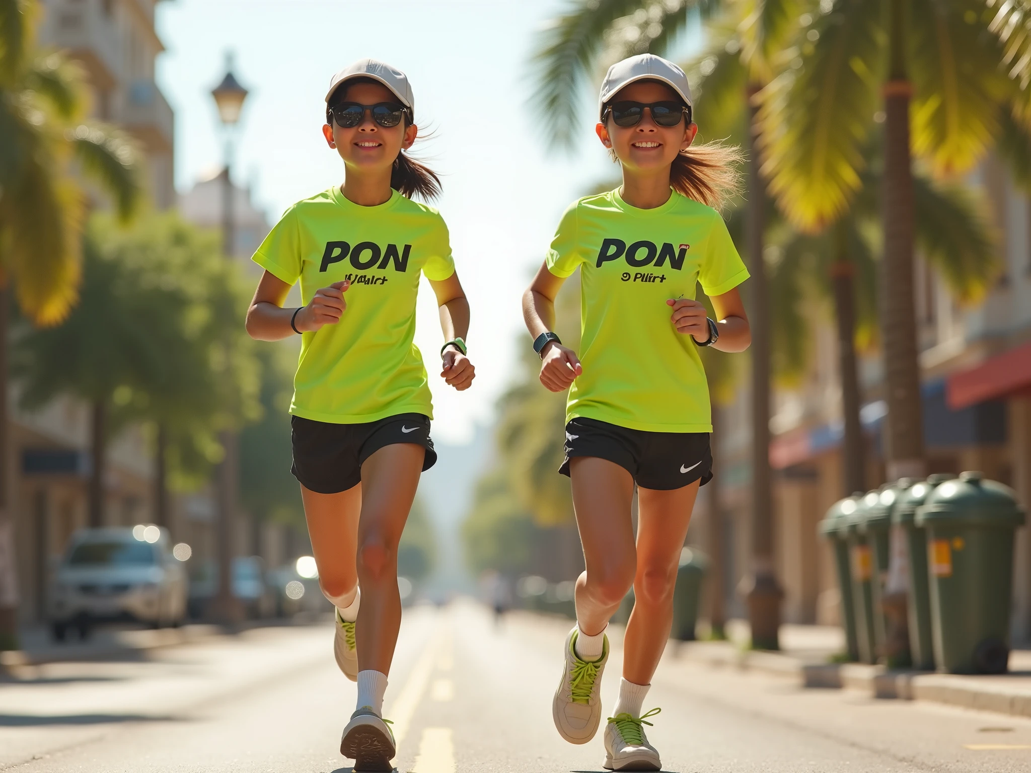 6 year old running wearing a yellow shirt