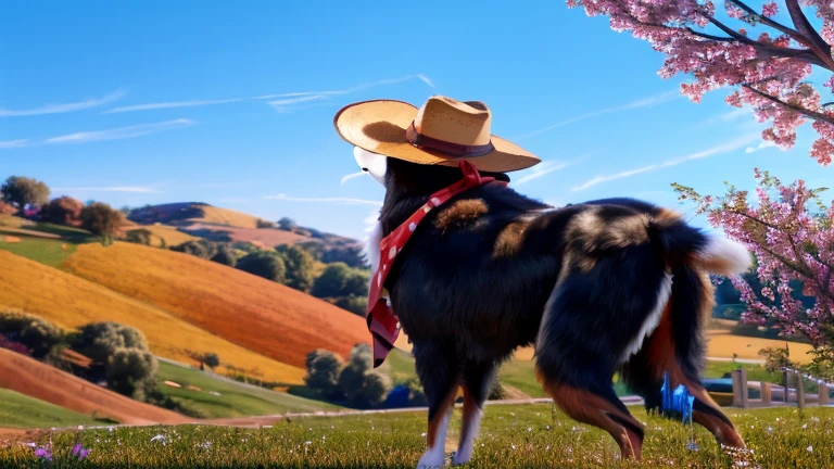 rooster the dog, masculine, male, quadruped, feral dog, very muscular feral:1.3, muscles:1.3, pectorals:1.2, strong chest, biceps, muscular shoulders, muscular neck, wide chest, muscular chest, negger style, taran fiddlerstyle, countryside background, correct lighting, correct shadows, photorealistic fur, detailed fur, watercolors, red scarf, full body, detailed eyes, high q🧡🧡🧡🤎🤎💛💛💛🖤🖤🖤🧢🌤🌇🌇🌇🌇 ass butt cute ass hole cute ass sweet ass butt gay
