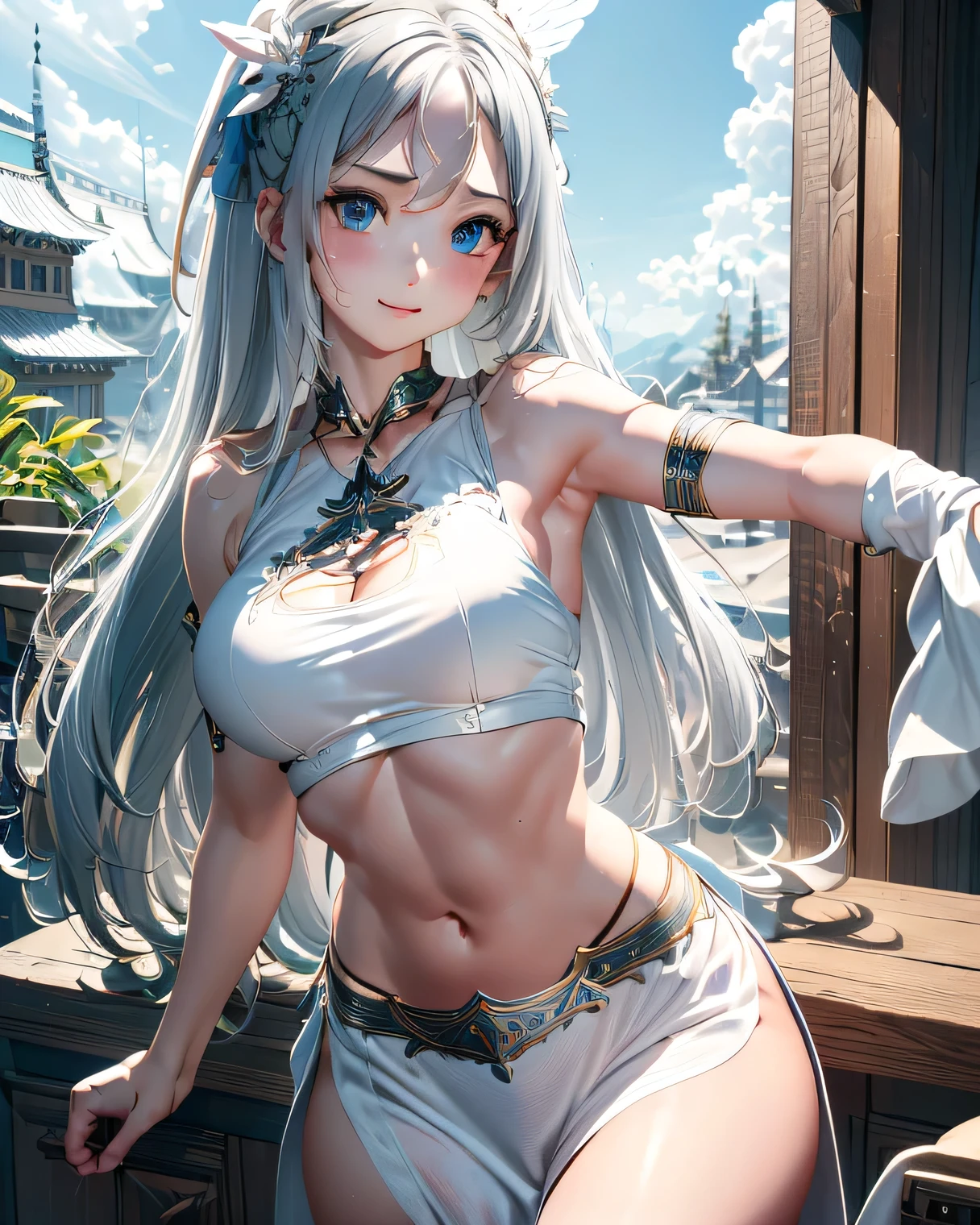 (quality)), ((masterpiece)), Recommended results、Puffy nipples、(see through:1.5)、straighten your back、abdominal muscles、huge bust、angle to floor:1.2、low camera angle、Hair loss on crotch，Hatsune Miku，Image of woman wearing belly dance costume, There is a girl in a green skirt, plum bossom, palace, oriental architecture ray tracing, {最好的quality}, {masterpiece}}, 极其细致的8k wallpaper, {extremely delicate and beautiful}, rich and colorful, intricate details, realism, realism, 相机quality, (well-painted clothes), cold white skin, (Well-drawn blush), 1080P, sun, soft cute, Smooth light silver hair, Messy beauty, light, broken, Glowing and silky skin, 3D stereoscopic, masterpiece, 最好的quality, The illustrations are super exquisite, beautiful eyes, The light is very delicate, fine glow, Very beautiful 8K CG wallpaper, peach blossom eyes, red pupils, An extremely exquisite beautiful girl, 8k wallpaper, 最好的quality, Full body close-up, White long skirt, Luxurious silky bright red chiffon overflows (illusion, flash, Ultra thin, soft,) hanfu