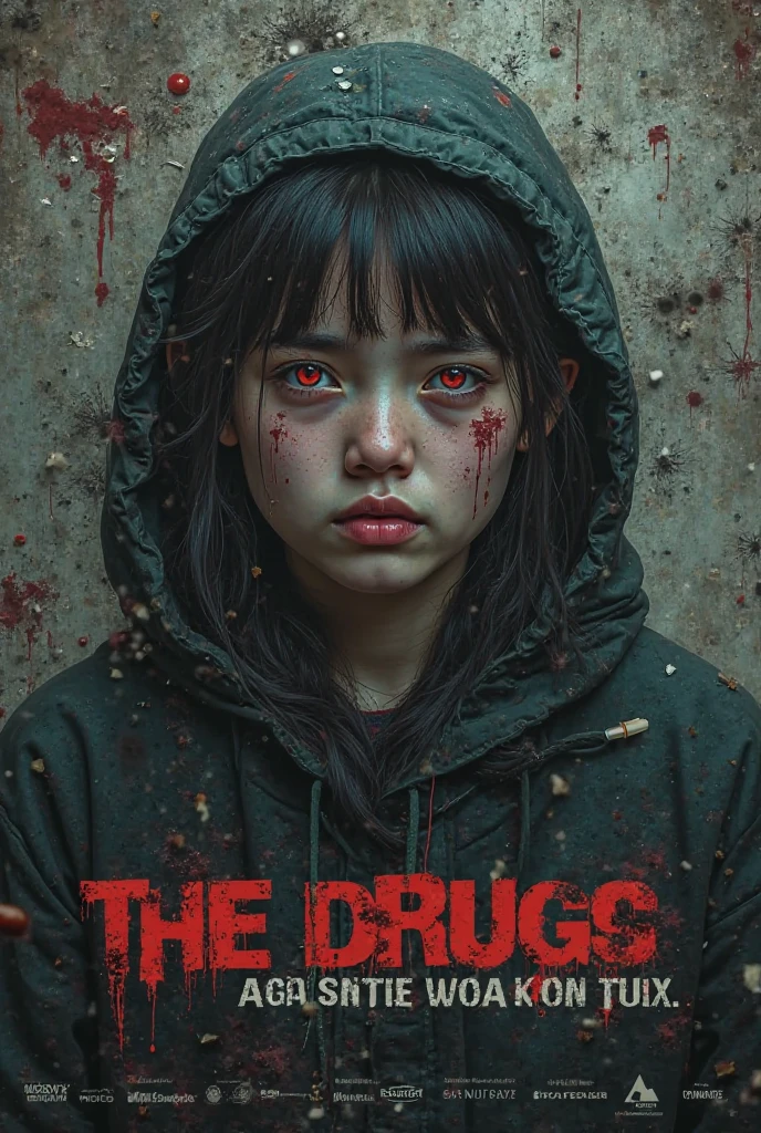 Create a striking typography poster inspired by the "Overly Attached Girlfriend" meme. | Visualize a beautiful girl with a scary, creepy smile, staring intensely at the viewer with wide, unblinking eyes. Her expression should capture the unsettling, obsessive energy that defines the meme. | The poster should prominently feature the caption: "Why do drugs, when you could do me?" in bold, modern typography. The text should be positioned to amplify the unsettling tone of the image, while also highlighting the humorously provocative message. | The overall design should enhance the tension between the girl's intense gaze and the playful, yet creepy, caption. | Use a mix of vibrant and muted colors to contrast the girl’s expression with the background, ensuring her face and the caption are the main focal points. The typography should be clear and impactful, making the caption stand out and reinforcing the meme's dark humor. | The poster should evoke a sense of discomfort mixed with humor, effectively capturing the essence of the "Overly Attached Girlfriend" meme in a visually engaging and memorable way.