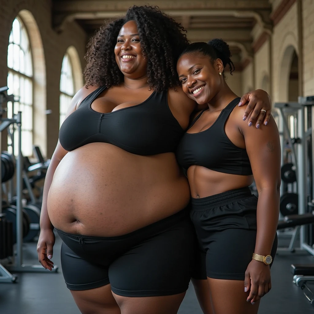 Extremely pregnant female barber